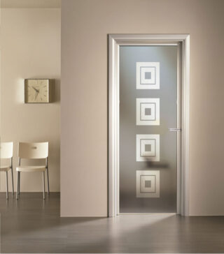 VETRO SABBIATO SQUARE PER PORTE INTERNE