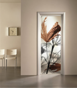porta a vetro satinato con decoro digitale Dafne