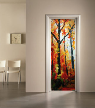 porta con vetro satinato e decoro digitale Amaranta