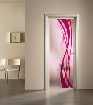 porta a vetro satinato con decoro digitale Glenda