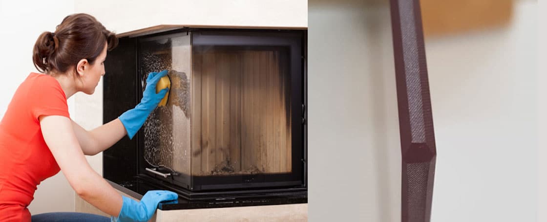 come pulire il vetro del camino